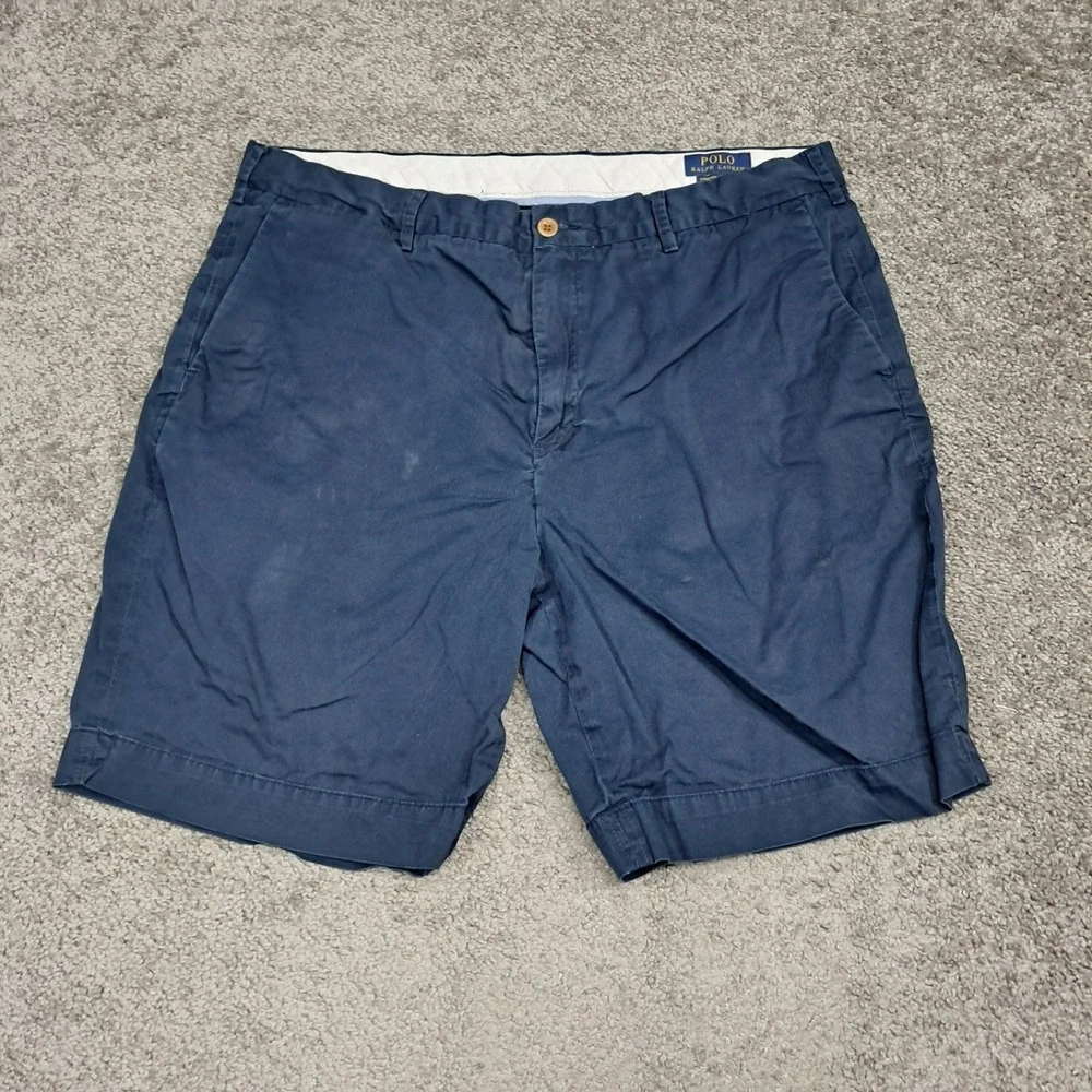 Polo Ralph Lauren Mens Stretch Classic Fit Chino Shorts Navy‎ Blue Size 36